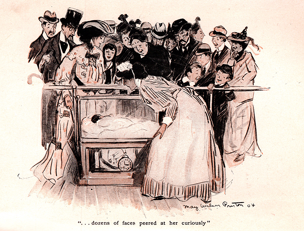 Figure by Mary Wilson Preston, from "The Incubator Baby," by Ellis Parker Butler, 1906.
